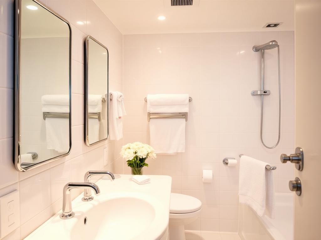 Spotless, bright bathroom in a care home